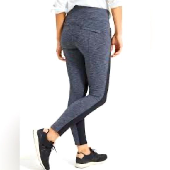 Athleta Heather Gray & Black High Rise Highline Hybrid Leggings Size 10 - Picture 2 of 9
